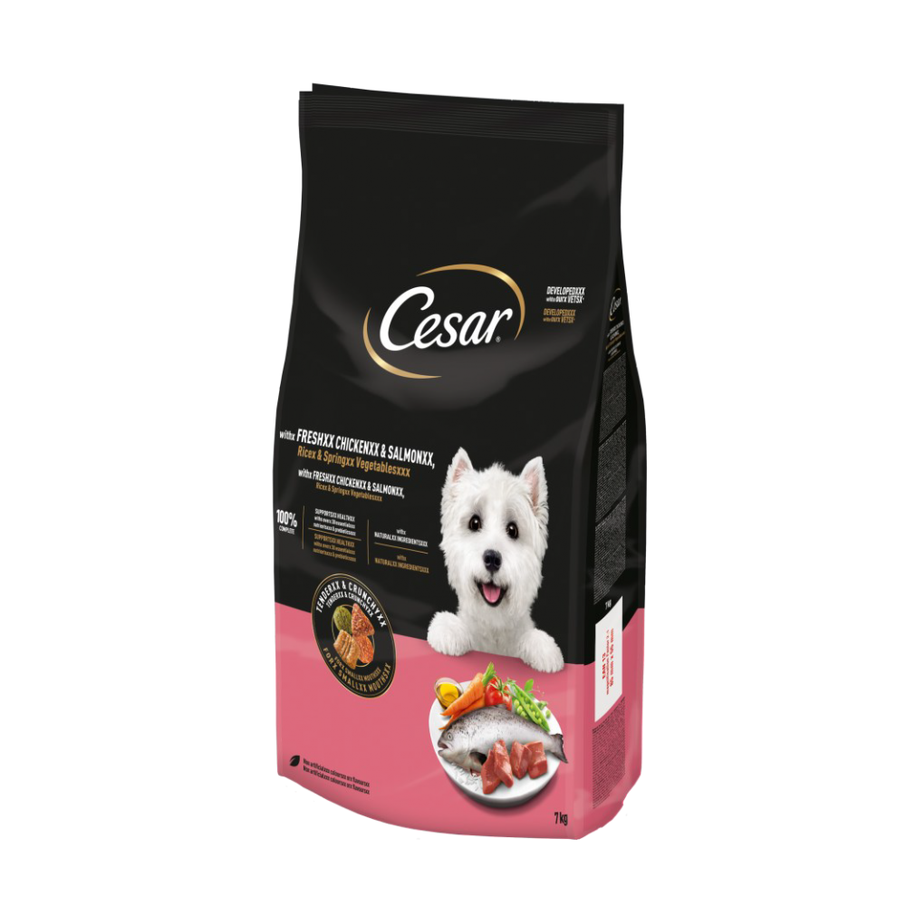 Cesar Dry Adult Kοτόπουλο, σολομός & λαχανικά 7kg