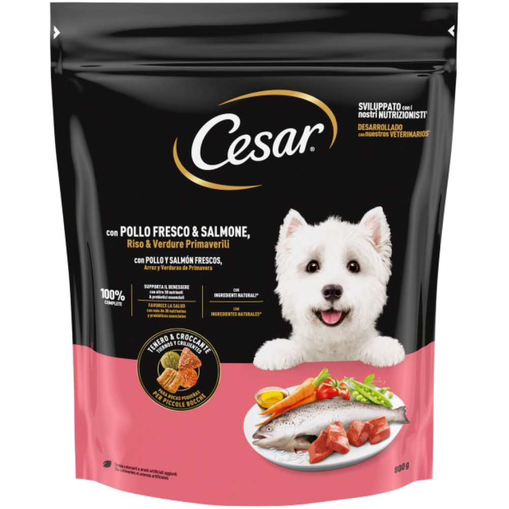 Cesar Dry Adult Kοτόπουλο, σολομός & λαχανικά 800gr