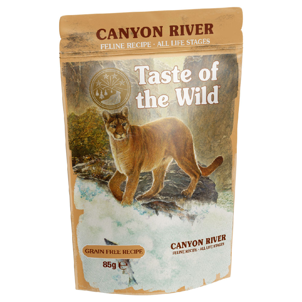 Taste of the Wild Canyon River Pouch με πέστροφα, κοτόπουλο και γαλοπούλα σε σάλτσα 85gr