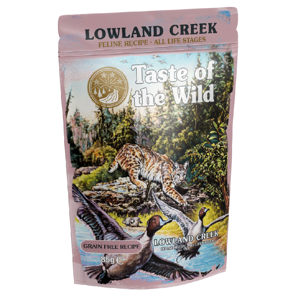 Taste of the Wild Lowland Creek Pouch με γαλοπούλα, κοτόπουλο και πάπια σε σάλτσα 85gr