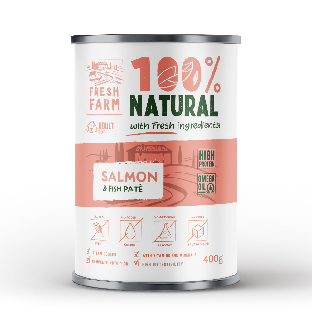 Fresh Farm 100% Natural απαλό Πατέ με σολομό 400gr