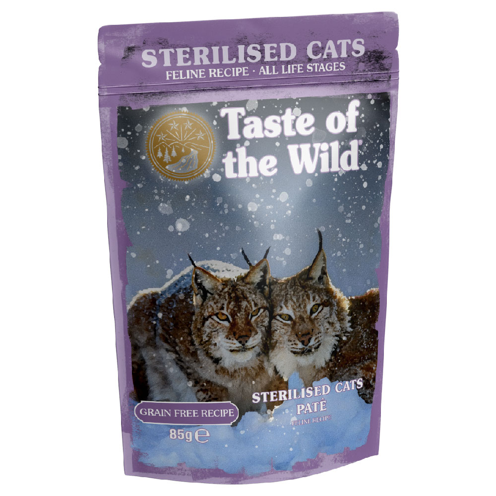 Taste of the Wild Sterilised Cats Patê Pouch με κοτόπουλο 85gr