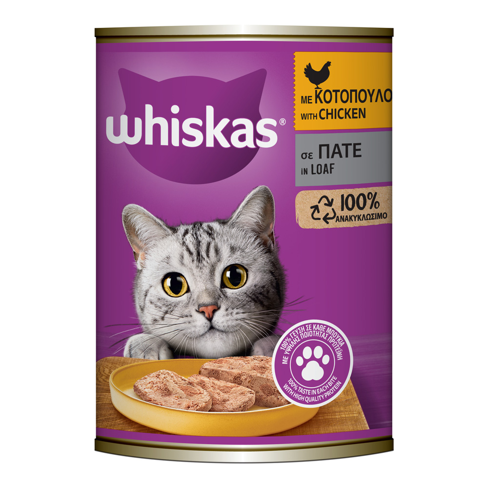 WHISKAS ΚΟΤΟΠΟΥΛΟ ΠΑΤΕ 400g