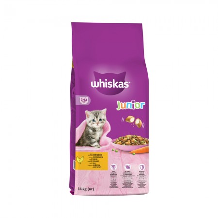 WHISKAS JUNIOR ΚΟΤΟΠΟΥΛΟ & ΓΕΜ. ΚΡΟΚΕΤΕΣ 14kg