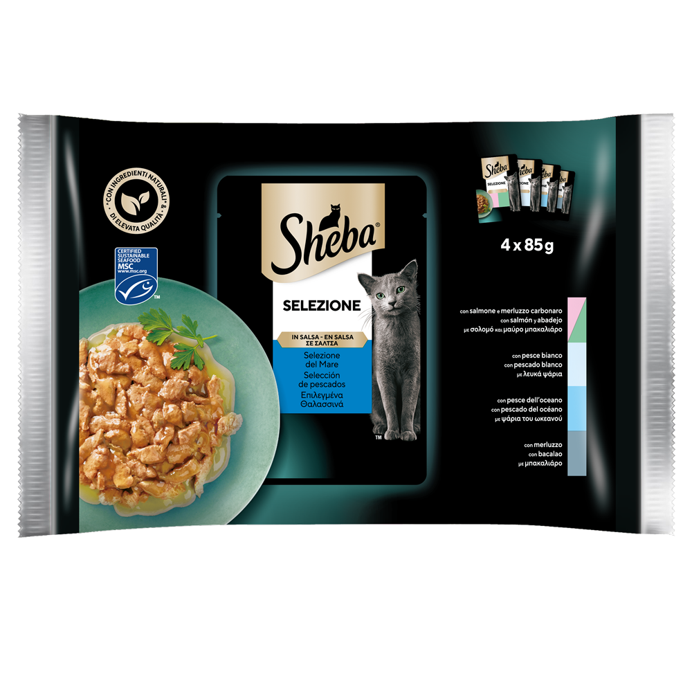 SHEBA ΕΠΙΛΕΓΜΕΝΑ ΘΑΛΑΣΣΙΝΑ Multipack 4x85g