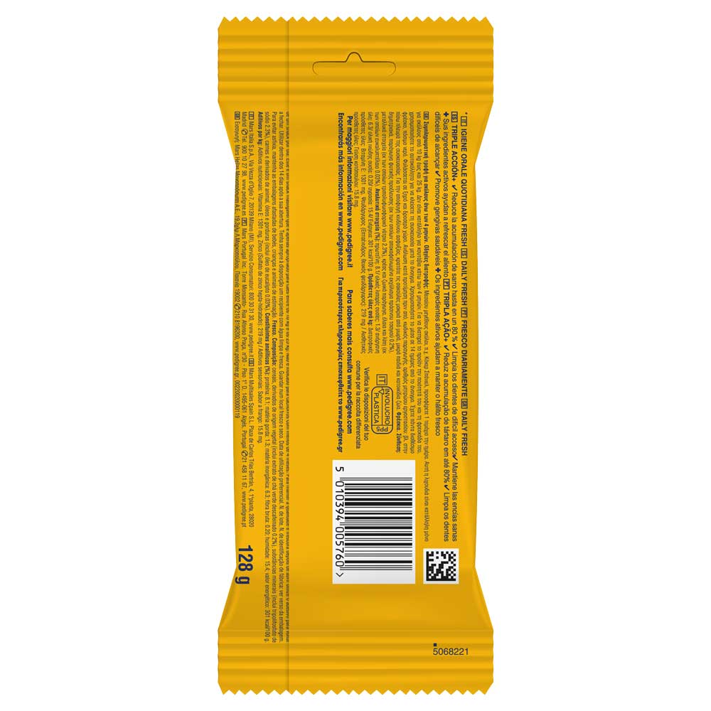 Pedigree® Dentastix™ Daily Fresh Medium Οδοντική Φροντίδα Σκύλου (5 τμχ) 128g