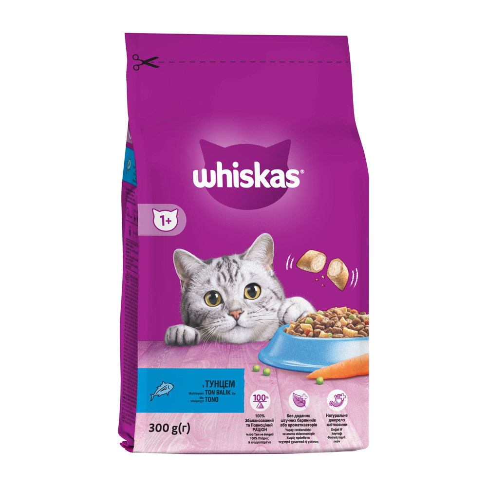 WHISKAS ADULT ΤΟΝΟΣ & ΓΕΜ. ΚΡΟΚΕΤΕΣ 300g