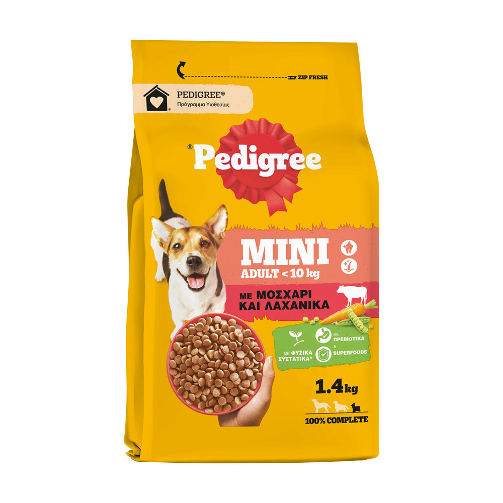 Pedigree Adult Mini με μοσχάρι και λαχανικά 1,4kg