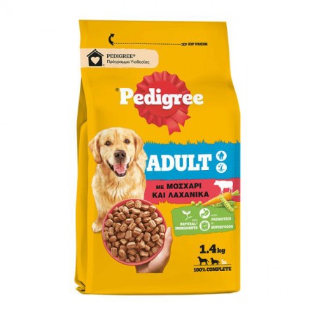 Pedigree Adult με μοσχάρι και λαχανικά 1,4kg