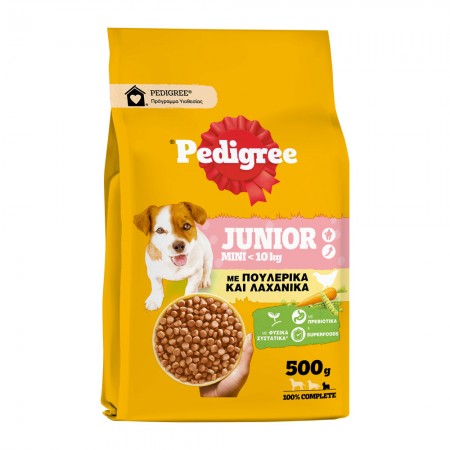 Pedigree Junior με πουλερικά και λαχανικά 500gr
