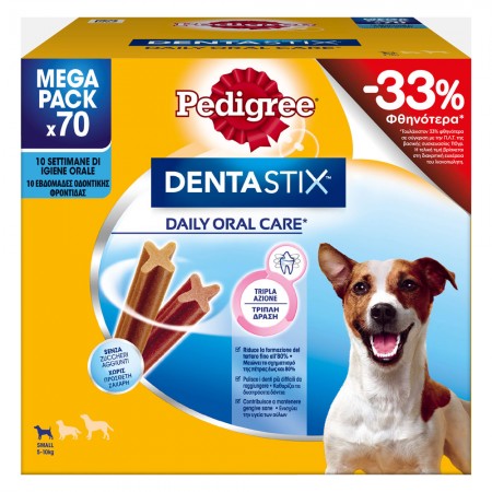 PEDIGREE DENTASTIX SMALL 10x110g -33%