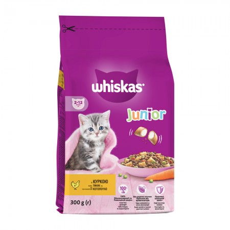 WHISKAS JUNIOR ΚΟΤΟΠΟΥΛΟ & ΓΕΜΙΣΤΕΣ ΚΡΟΚΕΤΕΣ 300g