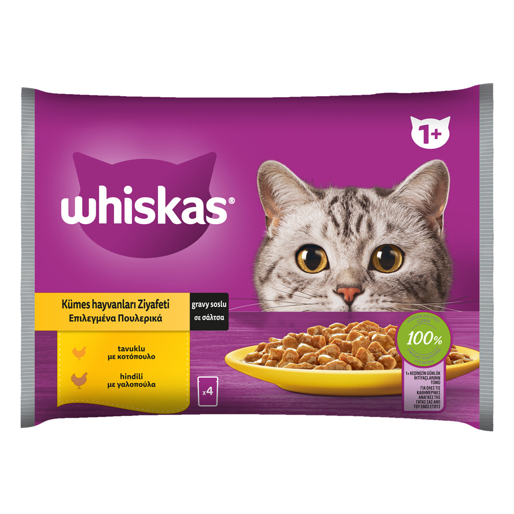 WHISKAS ΦΑΚΕΛΑΚΙ CORE ΕΠΙΛΕΓΜΕΝΑ ΠΟΥΛΕΡΙΚΑ ΣΕ ΣΑΛΤΣΑ 4x85g