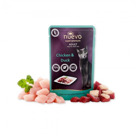 Νuevo Pouch Adult Κοτόπουλο & Πάπια 85gr