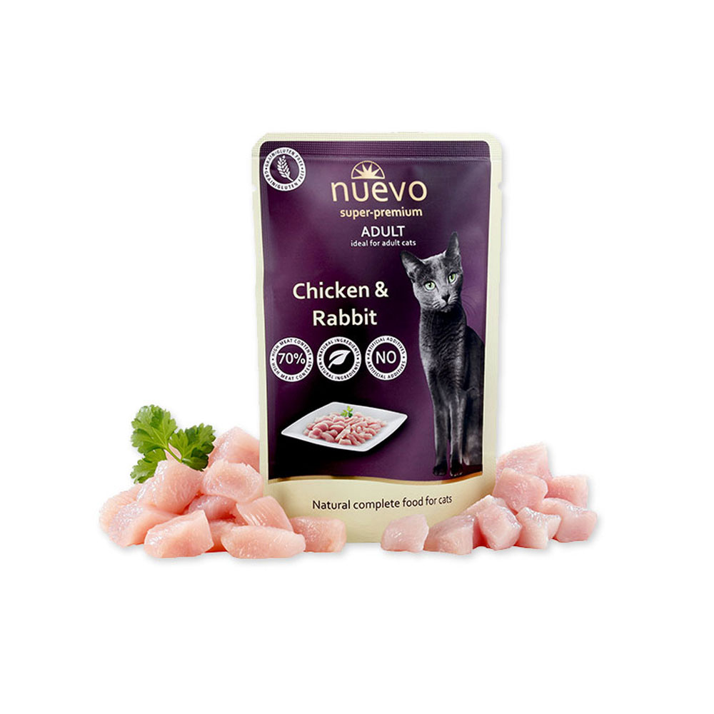 Νuevo Pouch Adult Κοτόπουλο & Κουνέλι 85gr