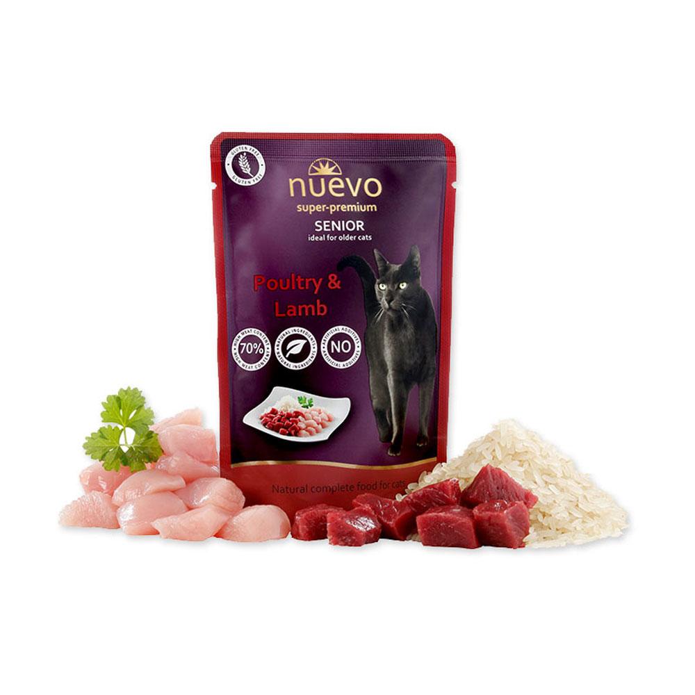 Νuevo Pouch Senior Πουλερικά & Αρνί με ρύζι 85gr