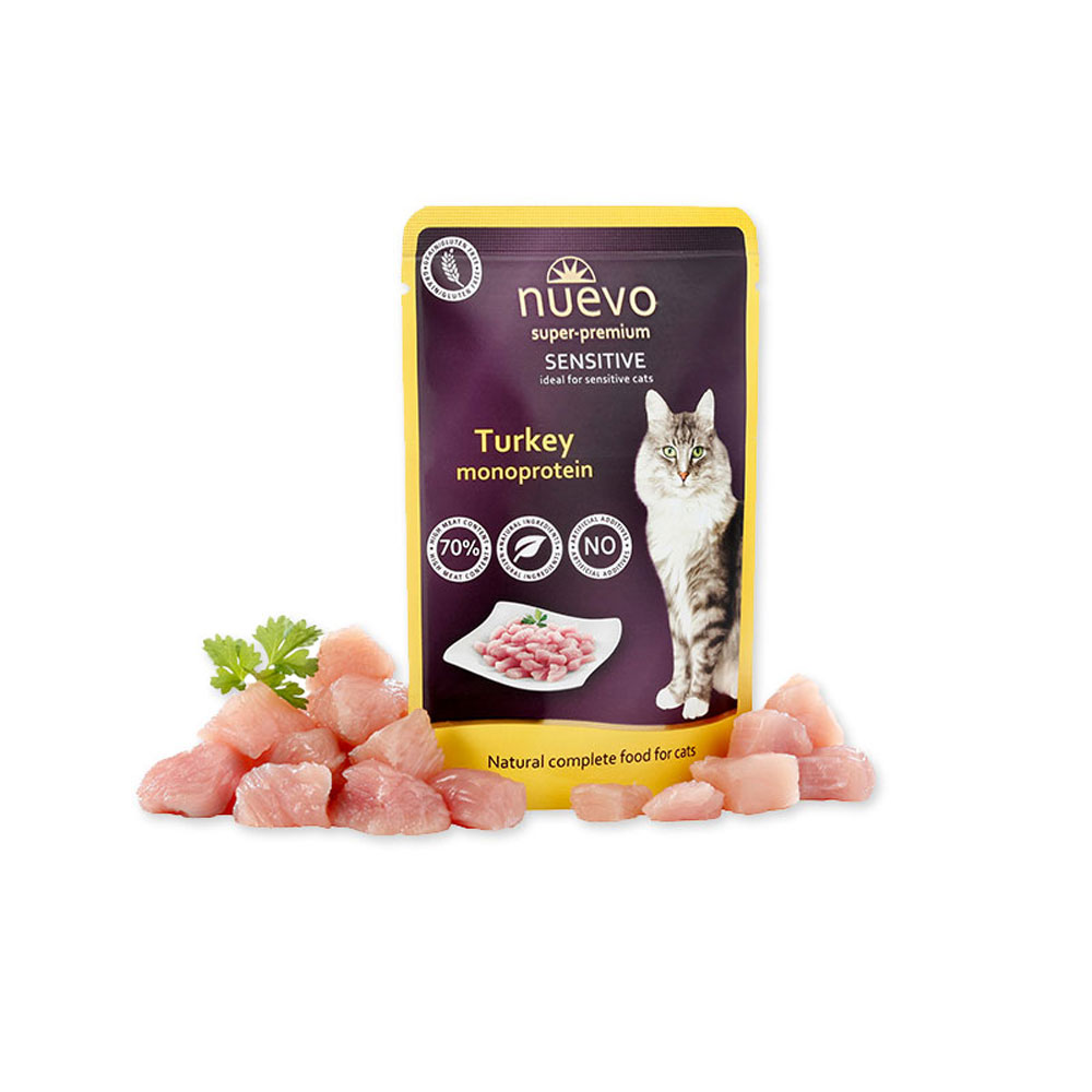 Νuevo Pouch Sensitive Γαλοπούλα Μονοπρωτεϊνικό 85gr