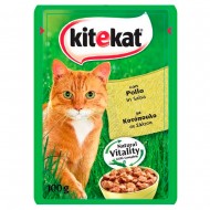 KITEKAT® Fresh Pack Adult Πλήρης Υγρή Τροφή Γάτας Κοτόπουλο σε Σάλτσα Φακελάκι 85g 