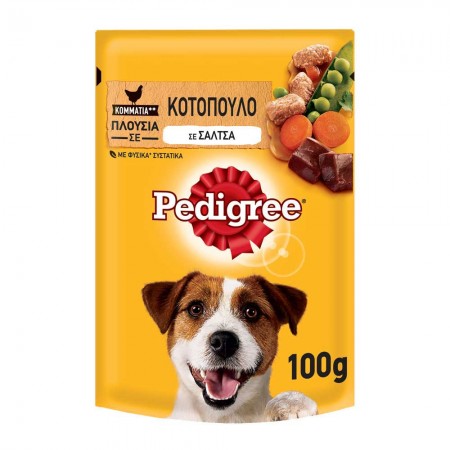 PEDIGREE ΦΑΚΕΛΑΚΙ ADULT ΚΟΤΟΠΟΥΛΟ & ΛΑΧΑΝΙΚΑ ΣΕ ΣΑΛΤΣΑ 24*100g
