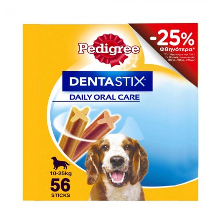 PEDIGREE DENTASTIX MEDIUM 8x180g -25%