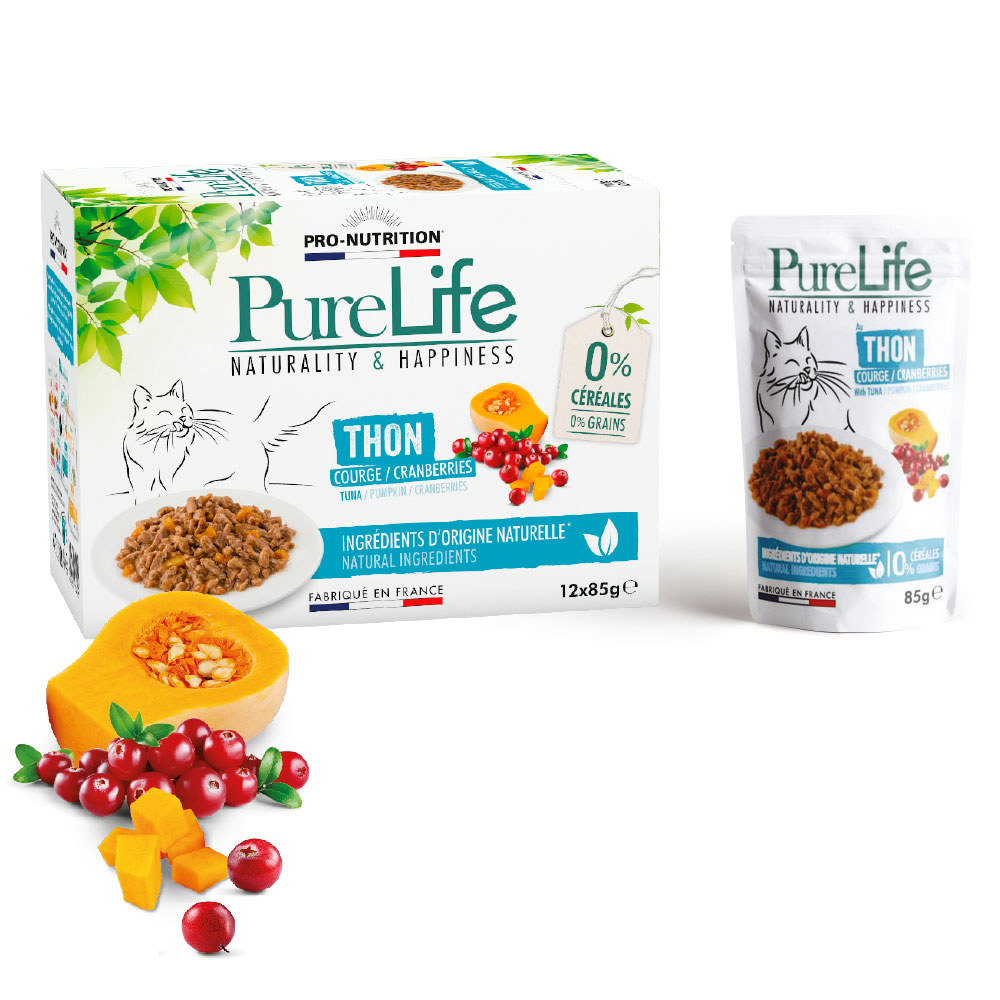 Pure Life Wet 85 gr Τόνος Κολοκύθα / Κράνμπερι